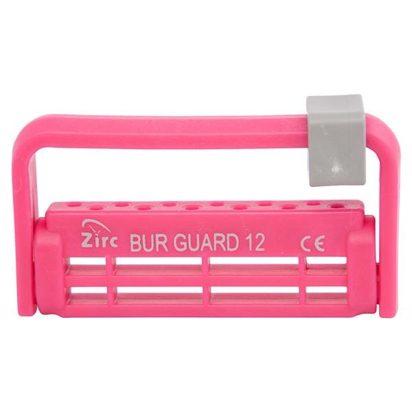 Steri-Bur Guard Bur Block Antimicrobial Microban 12 Hole Neon Pink Dtchbl Lid Ea