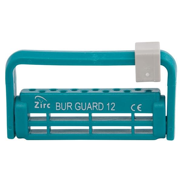 Steri-Bur Guard Bur Block Antimicrobial Microban 12 Hole Teal Detachable Lid Ea