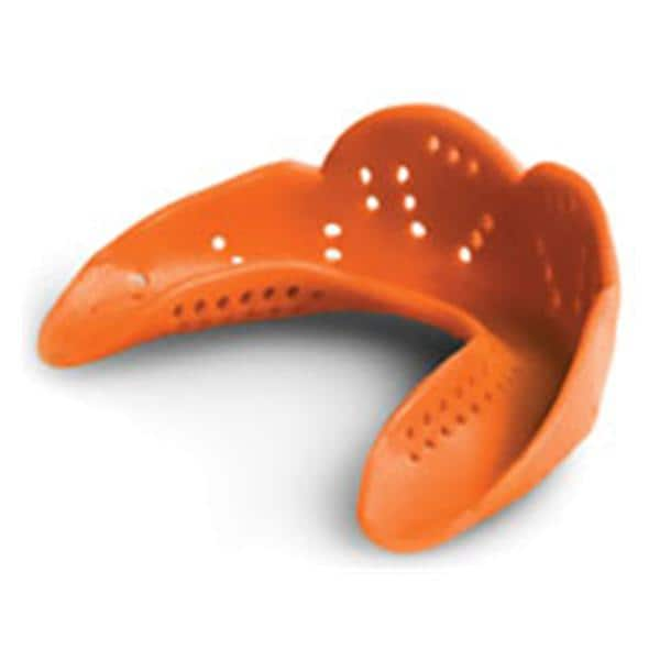 SISU Junior Mouth Guard Strapless Tangerine Orange Ages 7-11 Youth 12/Bx