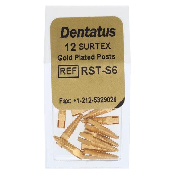 Surtex Posts Gold Plated Refill Short S6 1.8 mm 12/Bx