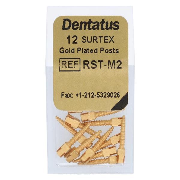 Surtex Posts Gold Plated Medium M2 1.2 mm 12/Bx