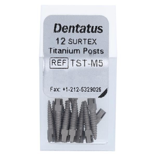 Surtex Posts Titanium 1.65 mm Parallel Sided & Tapered End M5 12/Bx