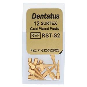 Surtex Posts Gold Plated Refill Short S2 1.2 mm 12/Bx