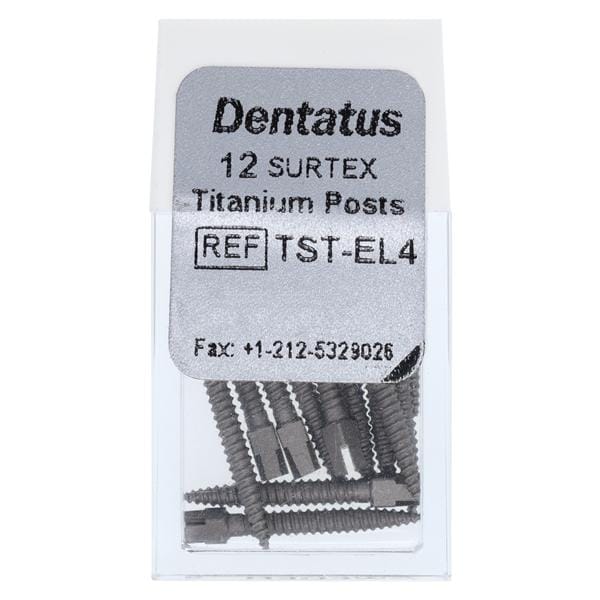 Surtex Posts Titanium 1.5 mm Parallel Sided & Tapered End EL4 12/Bx