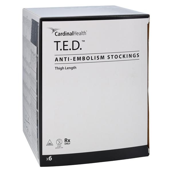 Ted Anti-Embolism Stockings Thigh Length Inspection Toe (White) Small,  Regular