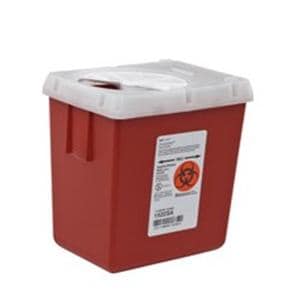 Sharps Container 2.2qt Red 4.75x6.5x7.25" Vertical Drop Plastic EA, 60 EA/CA