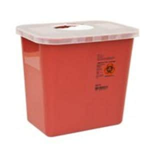 SharpSafety Sharps Container 2gal Red 7.25x10.5x10" Adj Ld Plstc EA, 20 EA/CA