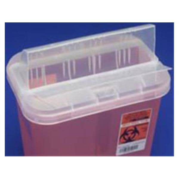 Sharps Container 2gal Trans Rd 7.25x10.5x12.75" Drop Ld Hrzntl Drp Plstc 2 Gal