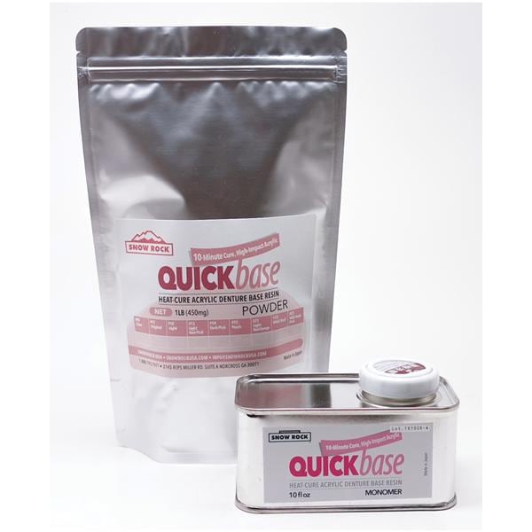 Quickbase Denture Resin Heat Cure #21 Light Red Orange 1Lb/Pk