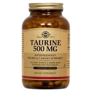 Taurine Supplement Vegicaps Vegetarian/Kosher 500mg 100/Bt