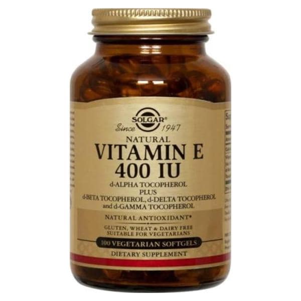 Vitamin E Supplement Softgels Vegetarian 400IU 100/Bt