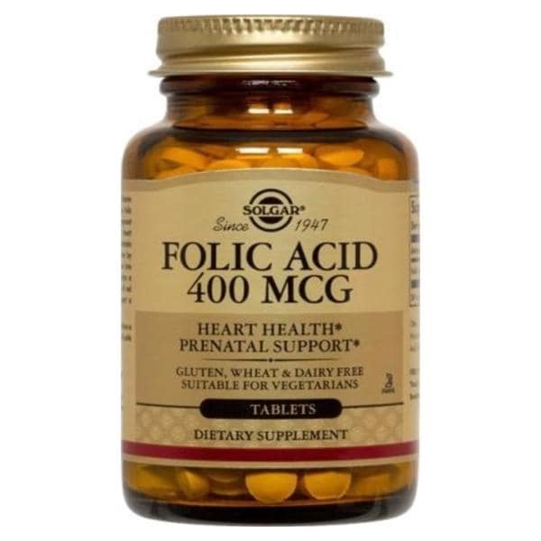 Folic Acid Supplement Tablets Vegetarian/Kosher 400mcg 250/Bt