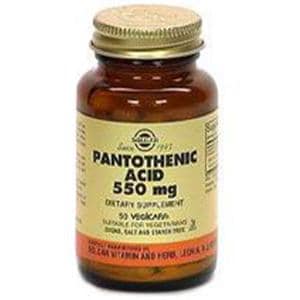 Pathothenic Acid Vitamin/Supplement Vegicaps 550mg 100/Bt
