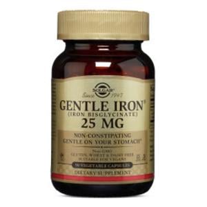 Gentle Iron Supplement Vegicaps Vegetarian/Kosher 25mg Non-Constipating 90/Bt