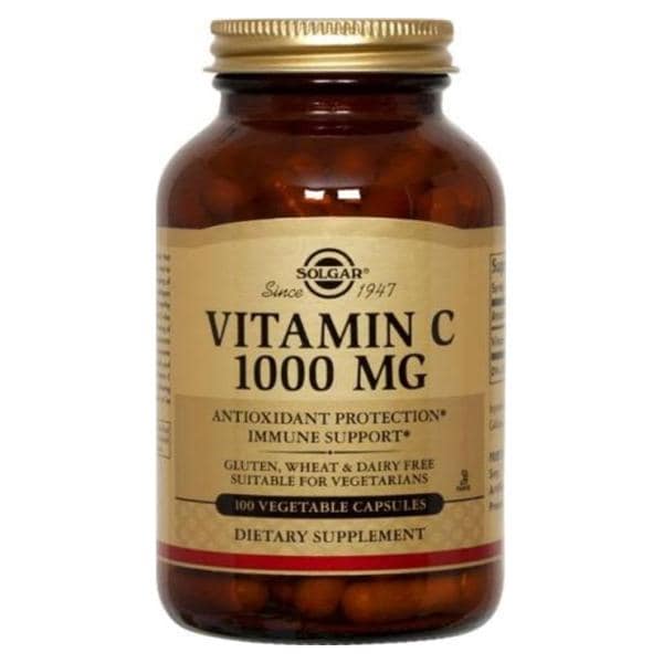 Vitamin C Adult Supplement Vegicaps Vegetarian/Kosher 1000mg 100/Bt