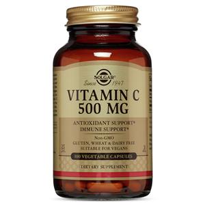 Vitamin C Adult Supplement Vegicaps Vegetarian/Kosher 500mg 100/Bt