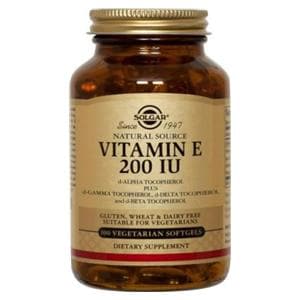 Vitamin E Supplement Softgels Vegetarian 200IU 100/Bt