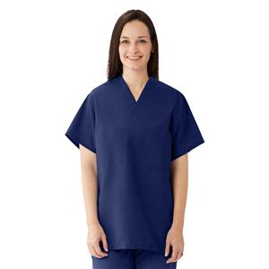 ComfortEase Scrub Shirt 1 Pocket Set-In Sleeves Medium Midnight Blue Unisex Ea