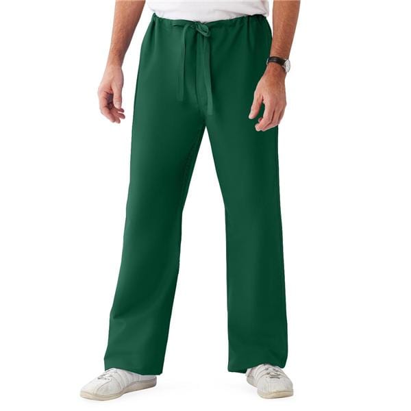 Scrub Pant 65% Polyester / 35% Cotton 1 Pocket Medium Evergreen Unisex Ea