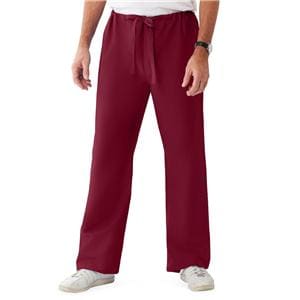 Scrub Pant 65% Polyester / 35% Cotton 1 Pocket Large Wine Unisex Ea