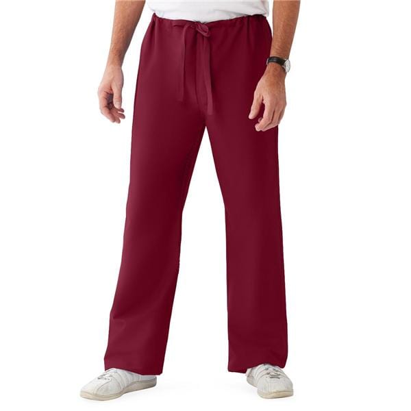 Scrub Pant 65% Polyester / 35% Cotton 1 Pocket Large Wine Unisex Ea