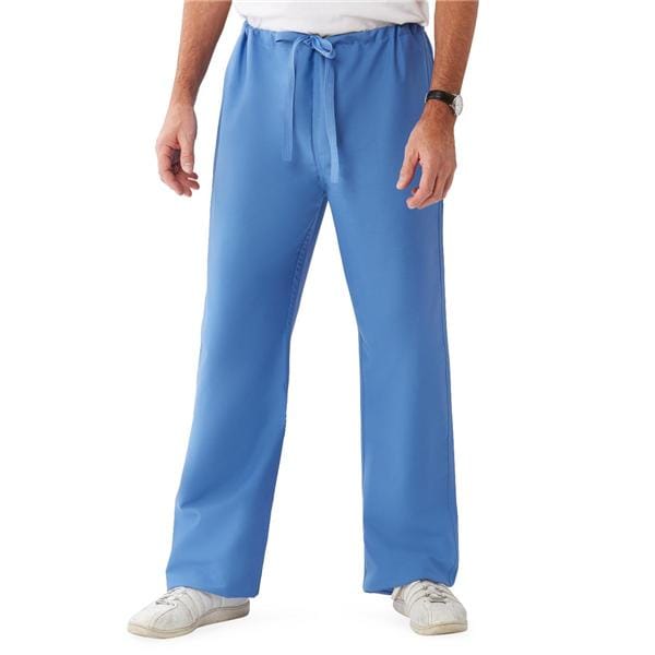 Scrub Pant 65% Polyester / 35% Cotton 1 Pocket Small Ceil Blue Unisex Ea