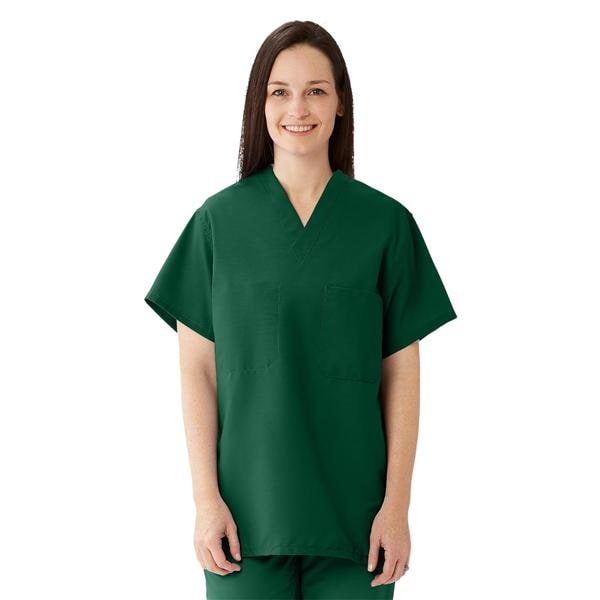 Scrub Shirt 1 Pocket Set-In Sleeves Medium Evergreen Unisex Ea