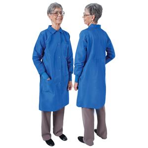 DenLine Protection Plus Lab Coat 3 Pkts Lng Tprd Slves 39" 5XL Ryl Womens Ea