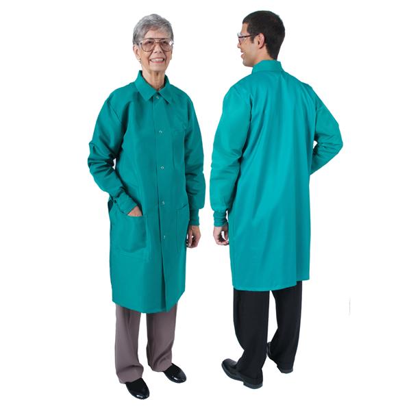 DenLine Protection Plus Long Coat 3 Pkts Long Tapered Sleeves 41 in Small Grn Ea