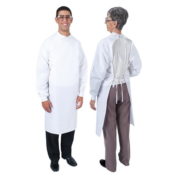 DenLine Protection Plus Open Back Gown Fabric 3X Large White Reusable Ea