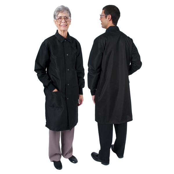 DenLine Protection Plus Long Coat 3 Pkts Lng Tprd Slves 41 in Medium Blk Ea