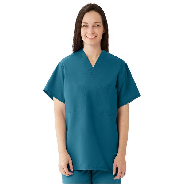 Scrub Shirt 65% Plystr / 35% Cot 1 Pckt Set-In Sleeves Large Crbbn Bl Unisex Ea