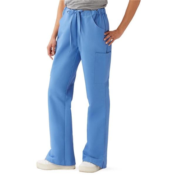 Medline ComfortEase Women's Elastic Waist Scrub Pants with 2