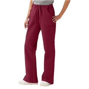 Scrub Pant 4 Pockets 2X Large Wine Unisex Ea