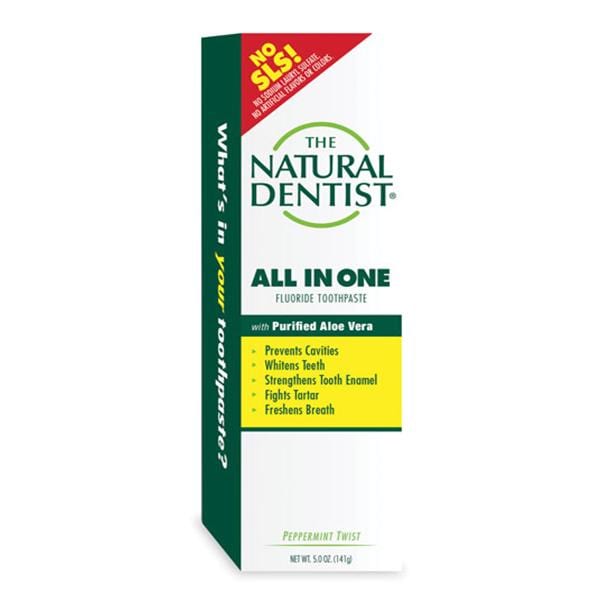 The Natural Dentist Healthy Gums Peppermint Toothpaste 5 oz 0.24% NaF 5oz./Tb