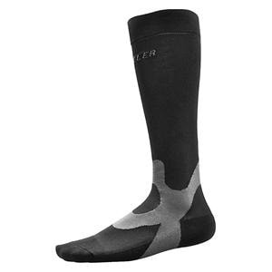 Performance Compression Socks Over-The-Calf XS Men 4-6/Women 5-7 Black/Gray