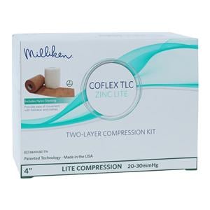 CoFlex TLC Zinc Lite Compression Bandage Elastic/Foam 4"x6yd Tan/White NS 2Rl/Bx