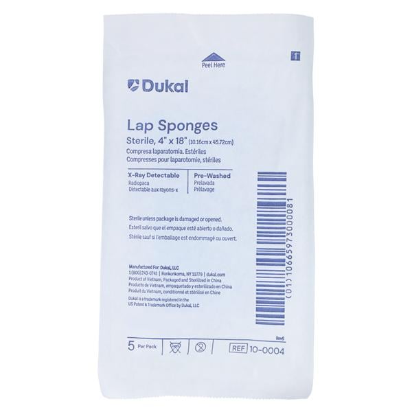 Pre-Washed Laparotomy Sponge 4x18" Sterile