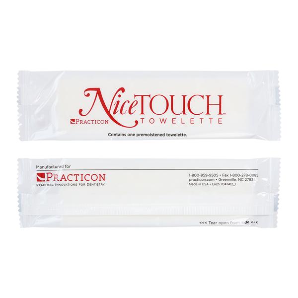 NiceTouch Patient Towelettes Disposable Cloth 8 in x 10 in White 250/Bx, 4 BX/CA