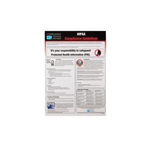 HIPAA 3 Most Popular HIPAA Compliance Wall Chart 3/Pk