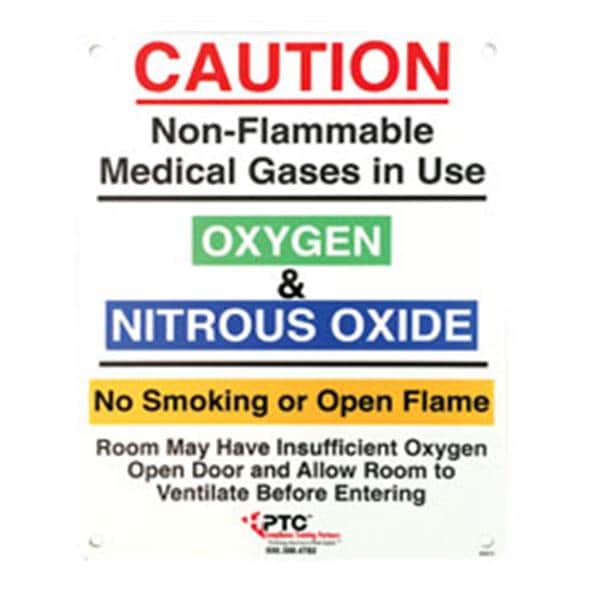 MGWS Medical Gas Warning 10x17" Warning Sign Ea