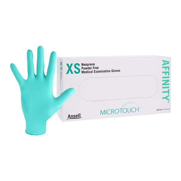 Micro-Touch Affinity Neoprene Exam Gloves X-Small Green Non-Sterile