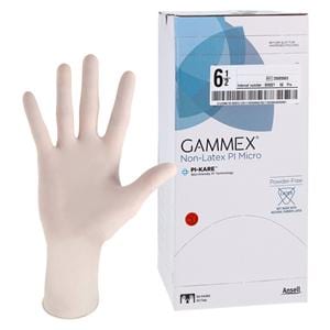 GAMMEX Non-Latex PI Micro Polyisoprene Surgical Gloves 6.5 Standard White, 4 BX/CA