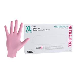 Micro-Touch NitraFree Nitrile Exam Gloves X-Large Pink Non-Sterile, 10 BX/CA