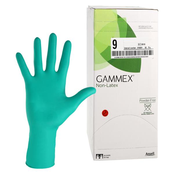 Gammex Neoprene Surgical Gloves 9 Green