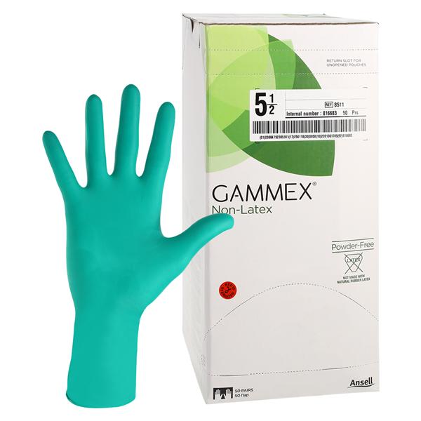 Gammex Neoprene Surgical Gloves 5.5 Green