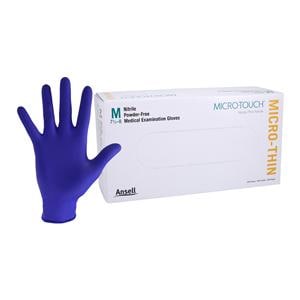 Micro-Touch Micro-Thin Nitrile Exam Gloves Medium Blue Non-Sterile