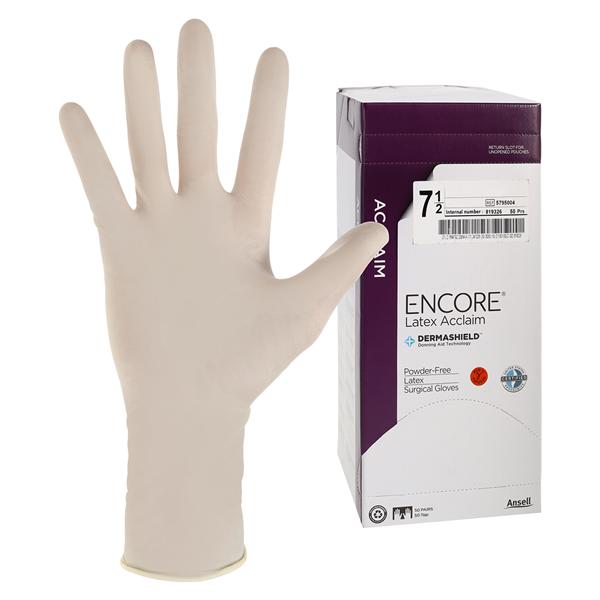 Encore Acclaim Surgical Gloves 7.5 Natural