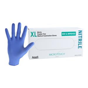 Micro-Touch Nitrile Nitrile Exam Gloves X-Large Blue Non-Sterile
