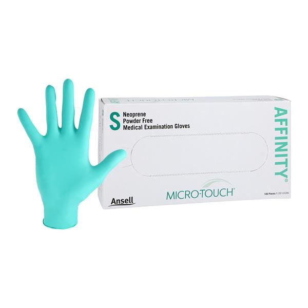 Micro-Touch Affinity Neoprene Exam Gloves Small Green Non-Sterile